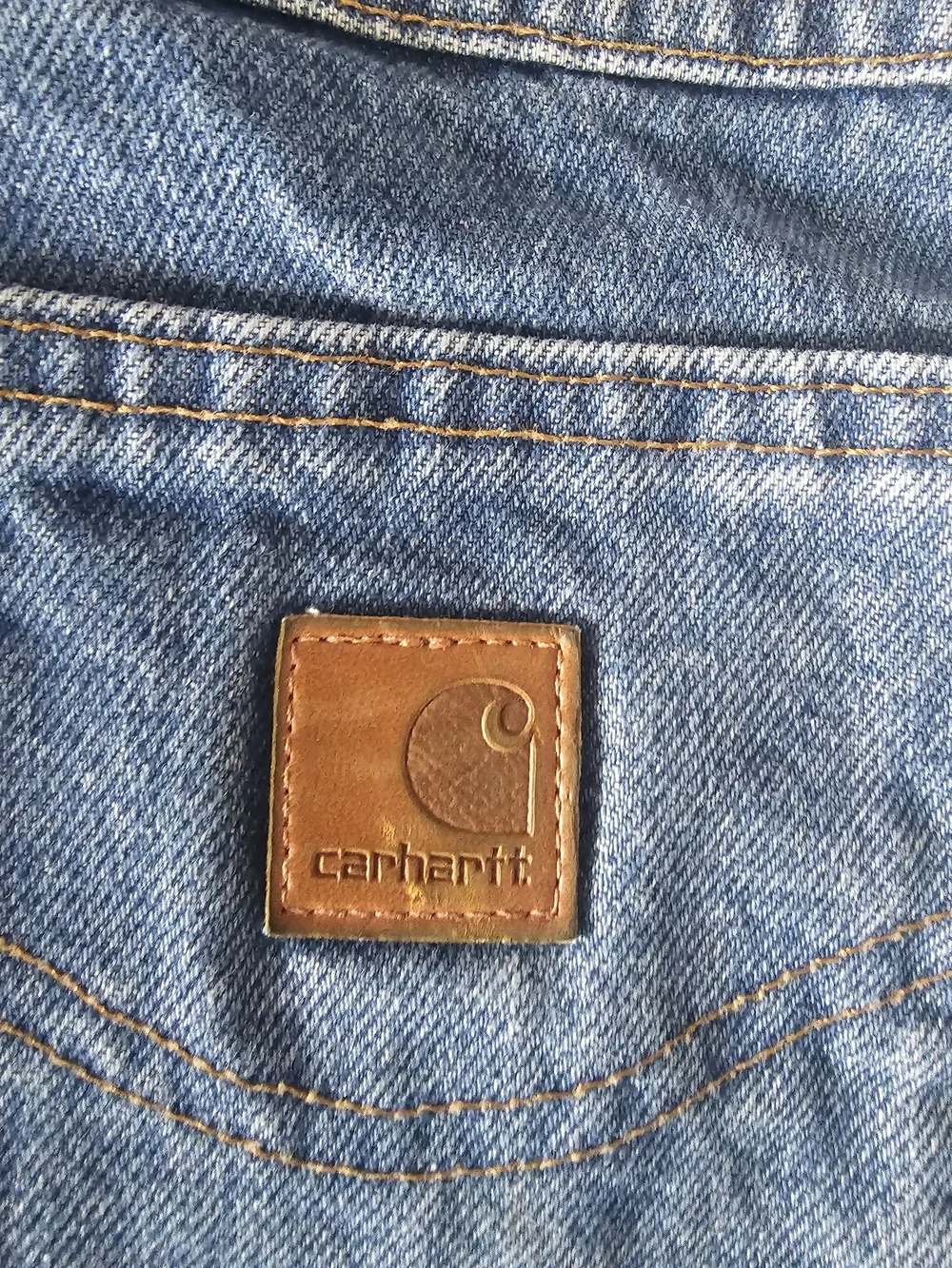Carhartt B17 DST Distressed Jeans 38x32 Thrashed Faded Blue Skater Grunge 2010